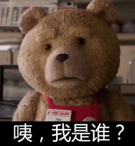 泰迪熊表情包-咦 我是谁