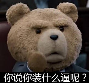 泰迪熊表情包-你说你装什么比呢-