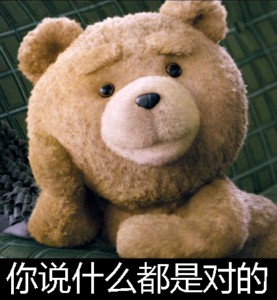 泰迪熊表情包-你说什么都是对的
