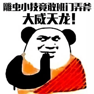 法海熊猫头：雕虫小技竟敢班门弄斧，大威天龙！