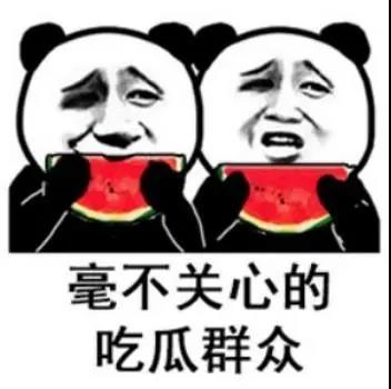 熊猫头吃西瓜：毫不关心的吃瓜群众