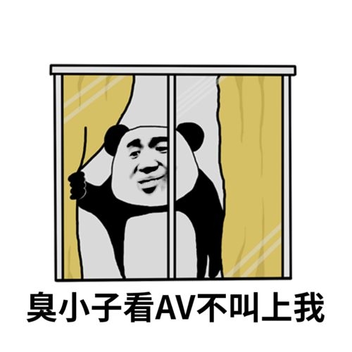 熊猫头拉窗帘：臭小子看AV不叫上我-熊猫头,骂人,搞笑