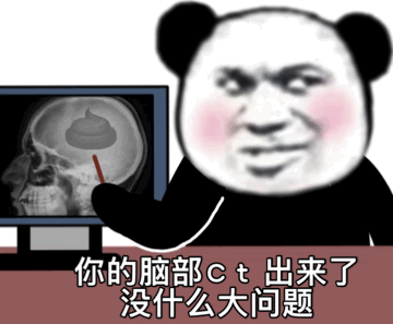 熊猫头：你的脑部CT出来了_没什么大问题-熊猫头,恶搞,屎
