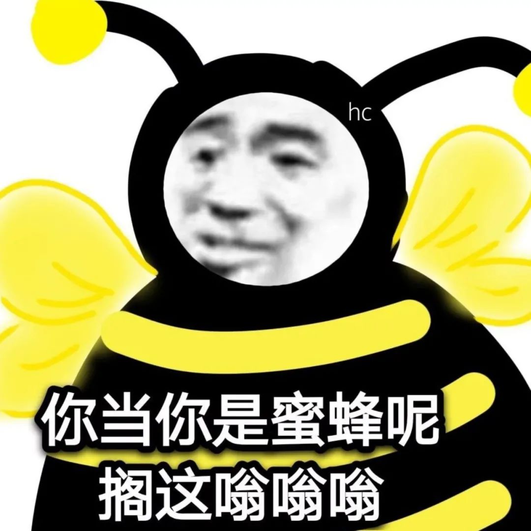 ?蜜蜂：你当你是蜜蜂呢_搁这嗡嗡嗡-蜜蜂cos表情,暗示对方表情