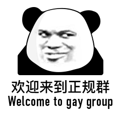熊猫头：欢迎来到正规群_welcome to gay group-GAY表情包,熊猫头表情包