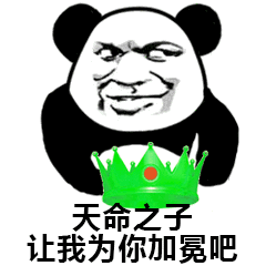 熊猫头：天命之子，让我为你加冕吧-熊猫头,绿帽子