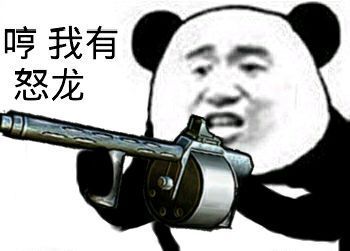 熊猫头掏出一把机关枪：哼！我有怒龙！-熊猫头,搞笑,装逼