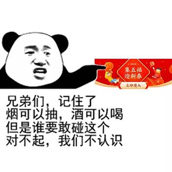2020熊猫头扫五福表情包-6 -