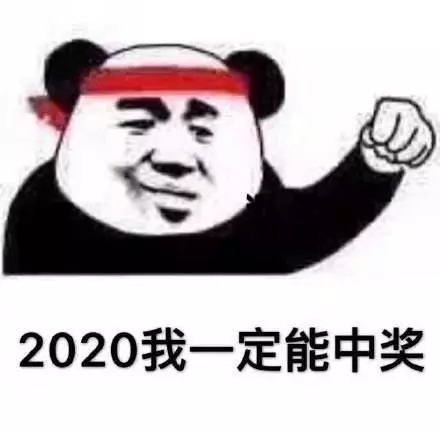熊猫头-2020我一定能中奖-