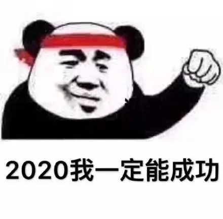 熊猫头-2020我一定能成功-