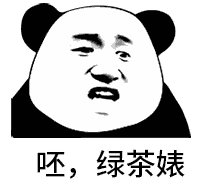 熊猫头骂人表情-呸，绿茶婊-熊猫头,骂人,gif,动图